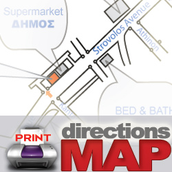 Image map: driving directions to Dental Clinic Vident in Nicosia